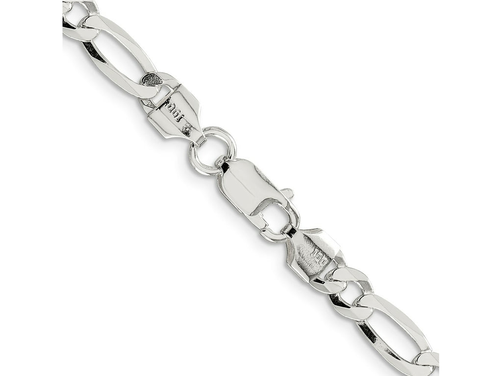FJC Finejewelers 925 Sterling Silver Lightweight Flat Figaro Chain Bracelet 9 Inches x 5.5 mm