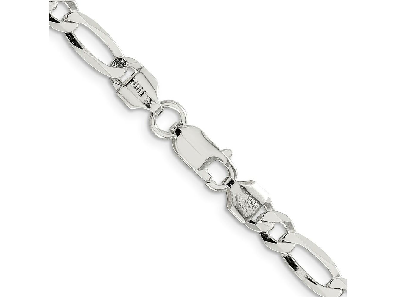 FJC Finejewelers 925 Sterling Silver Lightweight Flat Figaro Chain Bracelet 9 Inches x 5.5 mm