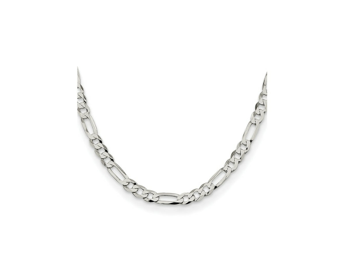 FJC Finejewelers 925 Sterling Silver 7.0mm Lightweight Flat Figaro Chain 18 Inches x 7.5 mm