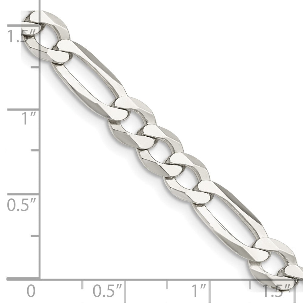 FJC Finejewelers 925 Sterling Silver 7.0mm Lightweight Flat Figaro Chain 20 Inches x 7.5 mm