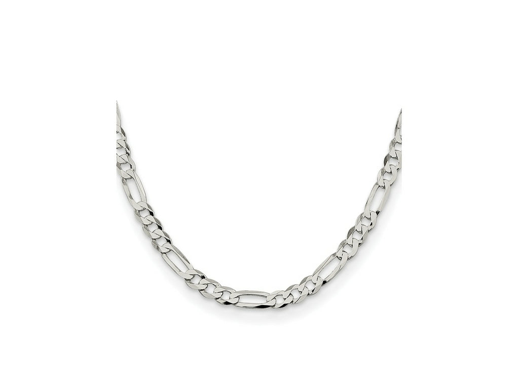 FJC Finejewelers 925 Sterling Silver 7.0mm Lightweight Flat Figaro Chain 26 Inches x 7.5 mm