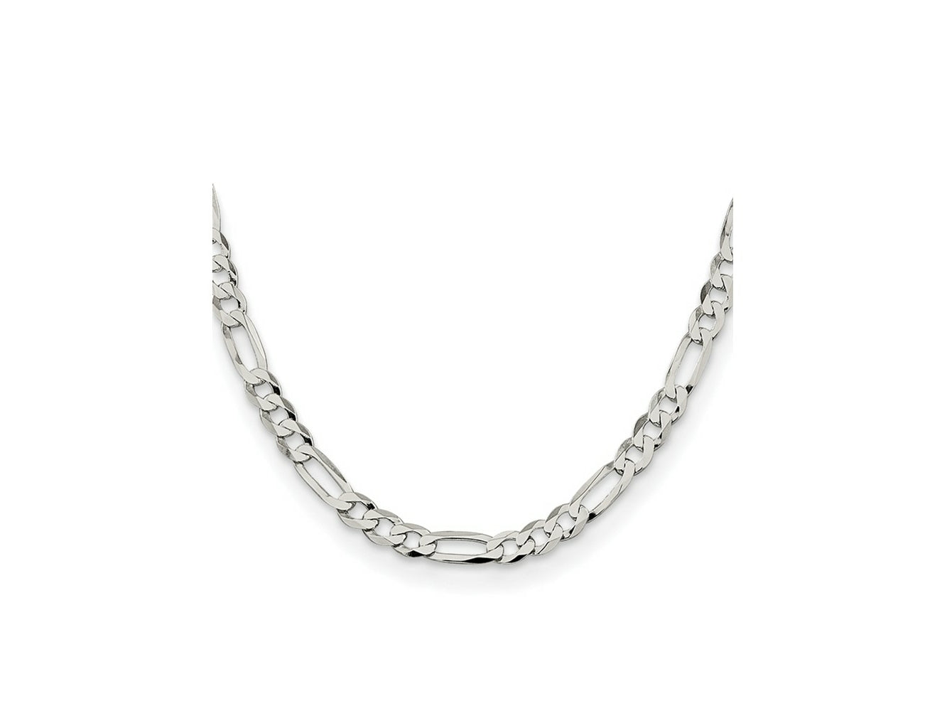 FJC Finejewelers 925 Sterling Silver 7.0mm Lightweight Flat Figaro Chain 26 Inches x 7.5 mm