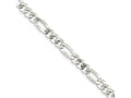 FJC Finejewelers 925 Sterling Silver 7.0mm Lightweight Flat Figaro Chain Bracelet 7 Inches x 7.5 mm