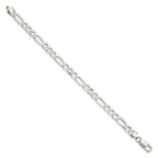FJC Finejewelers 925 Sterling Silver 7.0mm Lightweight Flat Figaro Chain Bracelet 8 Inches x 7.5 mm