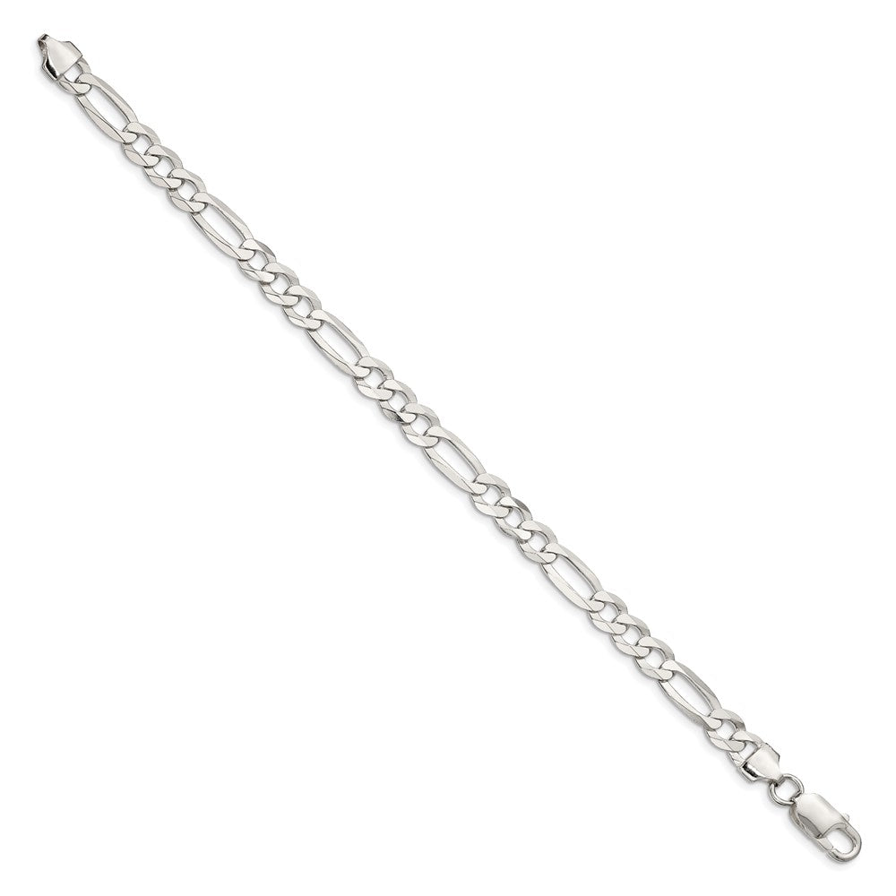 FJC Finejewelers 925 Sterling Silver 7.0mm Lightweight Flat Figaro Chain Bracelet 8 Inches x 7.5 mm