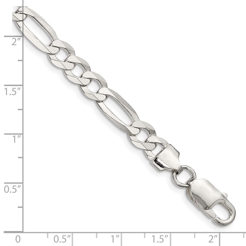 FJC Finejewelers 925 Sterling Silver 7.0mm Lightweight Flat Figaro Chain Bracelet 8 Inches x 7.5 mm