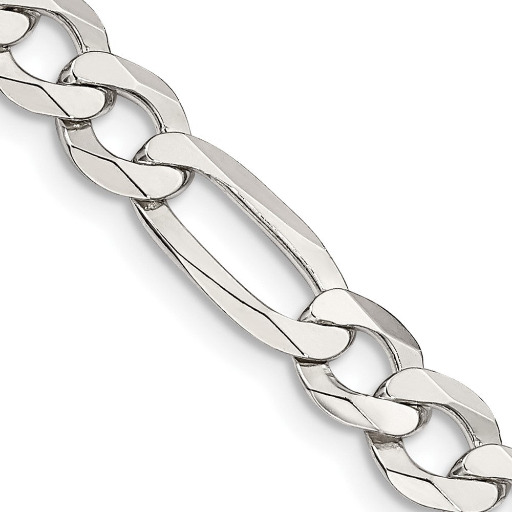 FJC Finejewelers 925 Sterling Silver 7.0mm Lightweight Flat Figaro Chain Bracelet 9 Inches x 7.5 mm