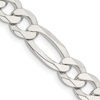 FJC Finejewelers 925 Sterling Silver Lightweight Flat Figaro Chain 22 Inches x 8.5 mm