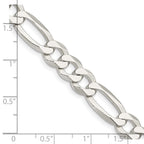 FJC Finejewelers 925 Sterling Silver Lightweight Flat Figaro Chain 28 Inches x 8.5 mm