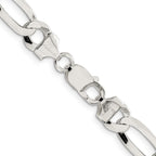 FJC Finejewelers 925 Sterling Silver Lightweight Flat Figaro Chain Bracelet 7 Inches x 8.5 mm