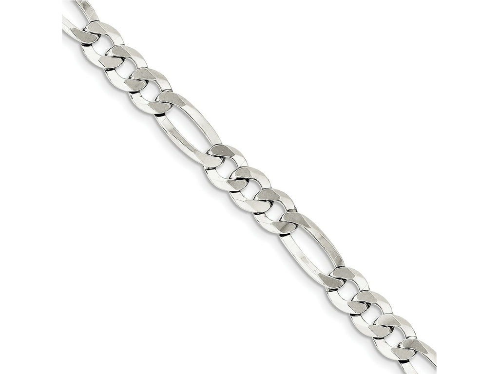 FJC Finejewelers 925 Sterling Silver Lightweight Flat Figaro Chain Bracelet 7 Inches x 8.5 mm