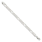 FJC Finejewelers 925 Sterling Silver Lightweight Flat Figaro Chain Bracelet 8 Inches x 8.5 mm