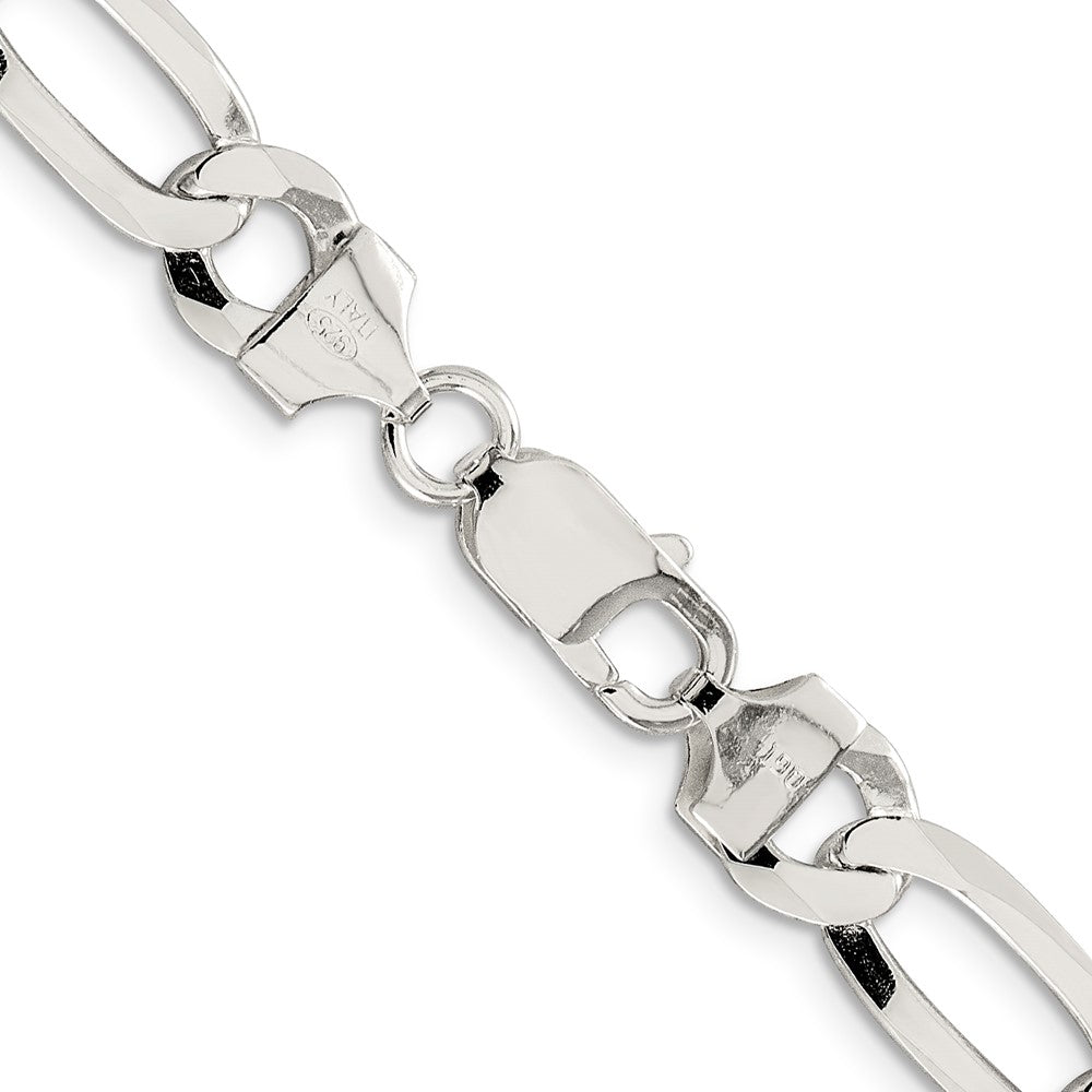 FJC Finejewelers 925 Sterling Silver Lightweight Flat Figaro Chain Bracelet 8 Inches x 8.5 mm