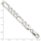 FJC Finejewelers 925 Sterling Silver Lightweight Flat Figaro Chain Bracelet 8 Inches x 8.5 mm