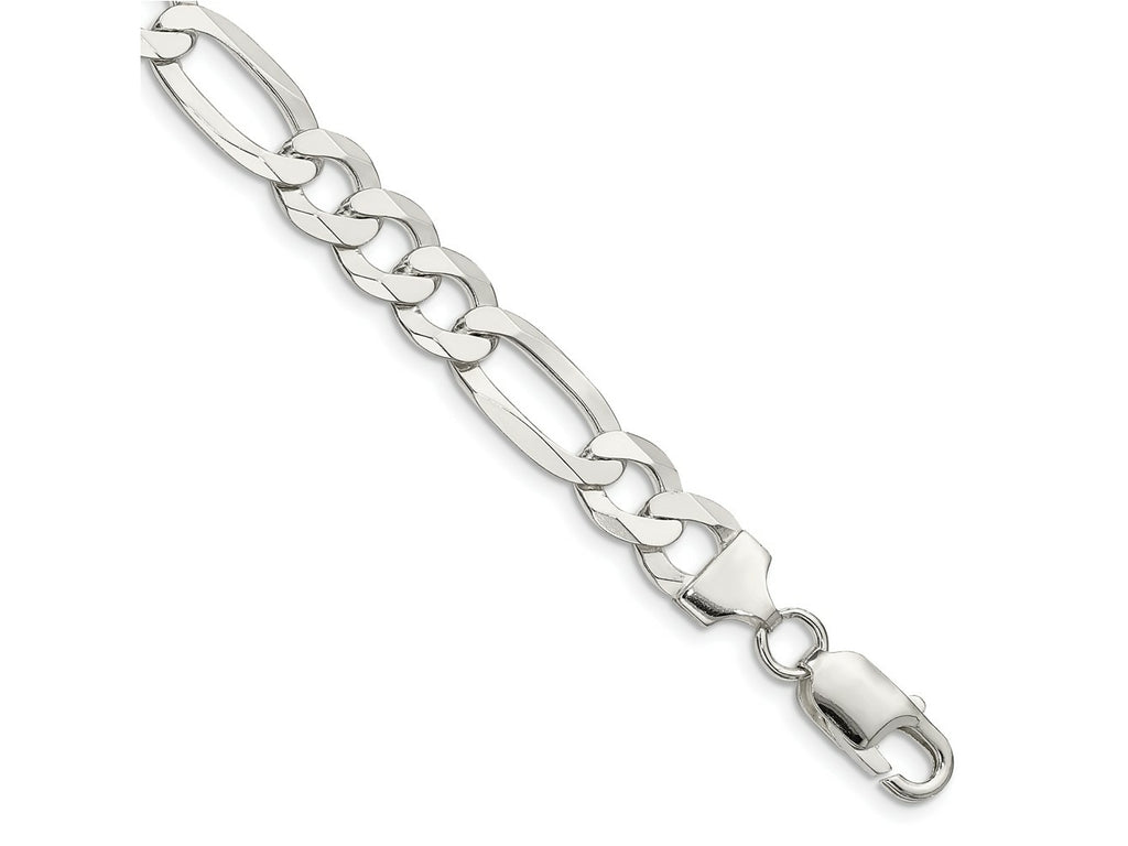 FJC Finejewelers 925 Sterling Silver Lightweight Flat Figaro Chain Bracelet 8 Inches x 8.5 mm