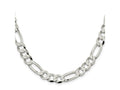 FJC Finejewelers 925 Sterling Silver 9.7mm Lightweight Flat Figaro Chain 28 Inches x 9.5 mm