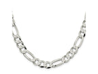 FJC Finejewelers 925 Sterling Silver 9.7mm Lightweight Flat Figaro Chain 28 Inches x 9.5 mm