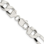 FJC Finejewelers 925 Sterling Silver 9.7mm Lightweight Flat Figaro Chain Bracelet 8 Inches x 9.5 mm