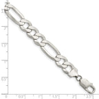 FJC Finejewelers 925 Sterling Silver 9.7mm Lightweight Flat Figaro Chain Bracelet 8 Inches x 9.5 mm