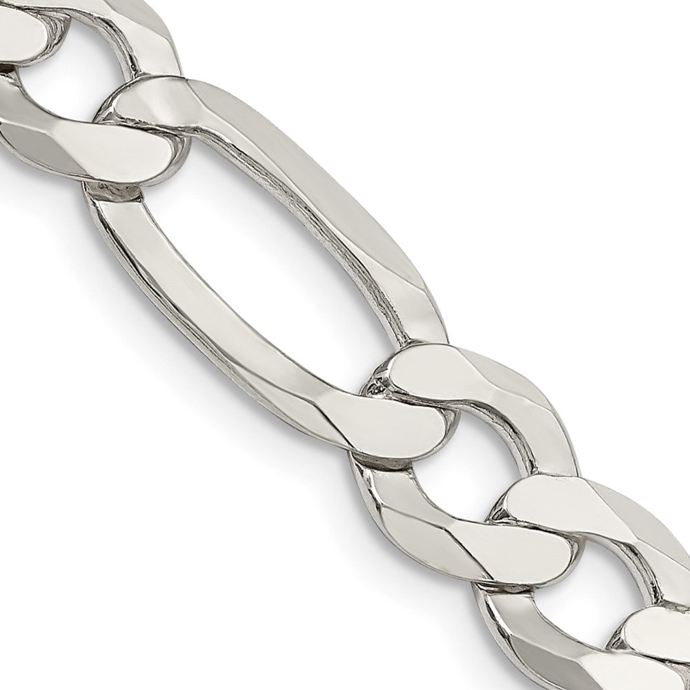 FJC Finejewelers 925 Sterling Silver 9.7mm Lightweight Flat Figaro Chain Bracelet 9 Inches x 9.5 mm