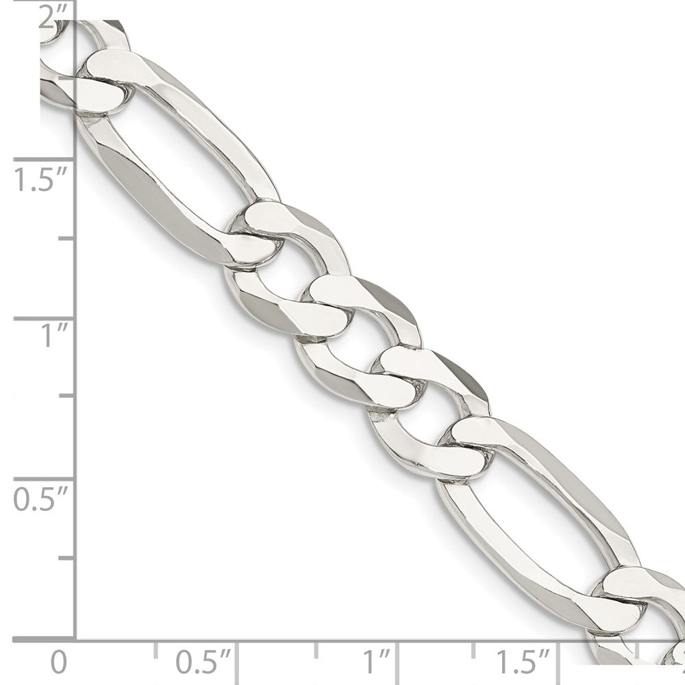 FJC Finejewelers 925 Sterling Silver 9.7mm Lightweight Flat Figaro Chain Bracelet 9 Inches x 9.5 mm