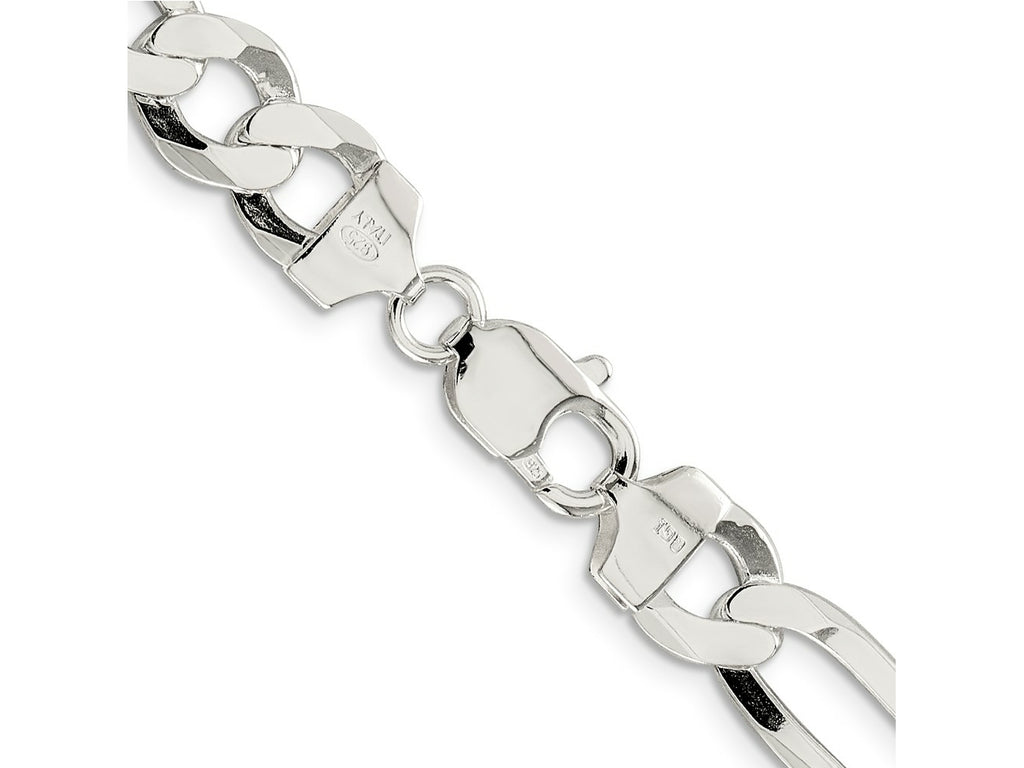 FJC Finejewelers 925 Sterling Silver 9.7mm Lightweight Flat Figaro Chain Bracelet 9 Inches x 9.5 mm