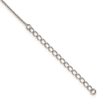 FJC Finejewelers 925 Sterling Silver Cable Brilliant Embers  CZ Heart with 2in ext Necklace 18 Inches x 8 mm