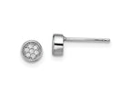 FJC Finejewelers 925 Sterling Silver Button Brilliant Embers  CZ Polished Post Earrings 5 x 5 mm