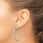 FJC Finejewelers 925 Sterling Silver Rhodium Plated Pavé CZ In and Out Hoop Earrings 50 x 50 mm