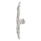 FJC Finejewelers 925 Sterling Silver Polished CZ Filigree Floral Vintage Style Pin Brooch 36 x 36 mm