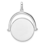FJC Finejewelers 925 Sterling Silver Fashion Polished Rotating Disc Charm 31 x 26 mm