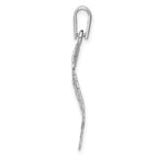 FJC Finejewelers 925 Sterling Silver Rhodium Plated Polished and Bright Cut Small Leaf Charm 30 x 27 mm