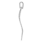 FJC Finejewelers 925 Sterling Silver Rhodium Plated Polished and Bright Cut Lrg Leaf Charm 39 x 32 mm