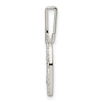 FJC Finejewelers 925 Sterling Silver Fashion Polished CZ Circle Charm 27 x 19 mm