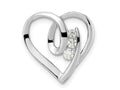 FJC Finejewelers 925 Sterling Silver Rhodium Plated CZ Fancy Heart Slide 19 x 18 mm