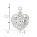 FJC Finejewelers 925 Sterling Silver Polished Heart Charm 21 x 15 mm