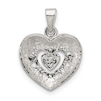 FJC Finejewelers 925 Sterling Silver Polished Heart Charm 21 x 15 mm