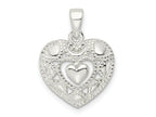 FJC Finejewelers 925 Sterling Silver Polished Heart Charm 21 x 15 mm