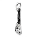 FJC Finejewelers 925 Sterling Silver Rhodium Plated Polished CZ Double Cheetah Head Charm 31 x 24 mm