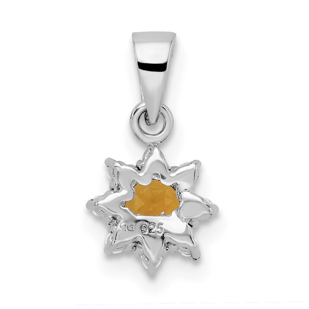 FJC Finejewelers 925 Sterling Silver Rhodium Plated Polished Citrine and Topaz Charm 14 x 7 mm