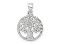 FJC Finejewelers 925 Sterling Silver Rhodium Plated Tree Charm 22 x 14 mm