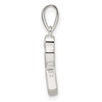 FJC Finejewelers 925 Sterling Silver Polished Geometric Shapes CZ Charm 16 x 5 mm