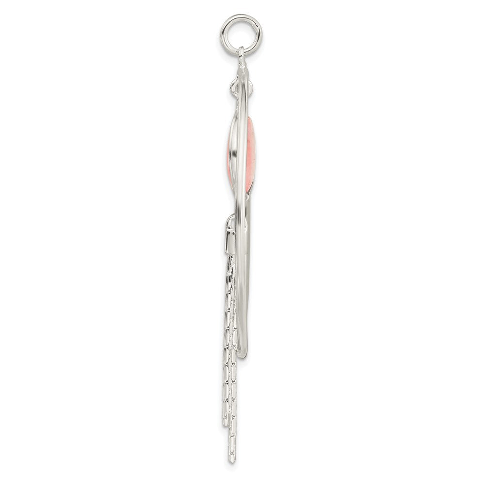 FJC Finejewelers 925 Sterling Silver Fashion Polished Dyed Agate Fancy Dangle Charm 66 x 42 mm