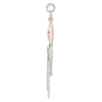 FJC Finejewelers 925 Sterling Silver Fashion Polished Dyed Agate Fancy Dangle Charm 66 x 42 mm