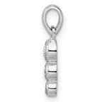 FJC Finejewelers 925 Sterling Silver Rhodium Plated Polished CZ Charm 16 x 3 mm