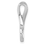 FJC Finejewelers 925 Sterling Silver Rhodium Plated Polished CZ Swirl Chain Slide 21 x 9 mm