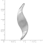 FJC Finejewelers 925 Sterling Silver Fancy d Brushed and Polished Curved Chain Slide 44 x 11 mm