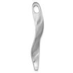 FJC Finejewelers 925 Sterling Silver Fancy d Brushed and Polished Curved Chain Slide 44 x 11 mm