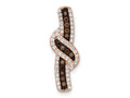 FJC Finejewelers 925 Sterling Silver Rose-tone Black Rhodium Plated CZ Fancy Chain Slide 24 x 8 mm