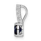 FJC Finejewelers 925 Sterling Silver Fancy Polished Created Blue Spinel and CZ Charm 14 x 6 mm